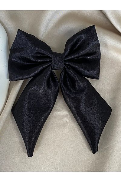 TwinsSis Store Glossy Satin Model Bow Automatic Buckle