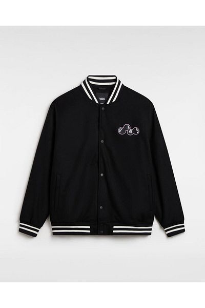 Vans Scuttle Black Baseball Jacket - Vn000Hmnblk1