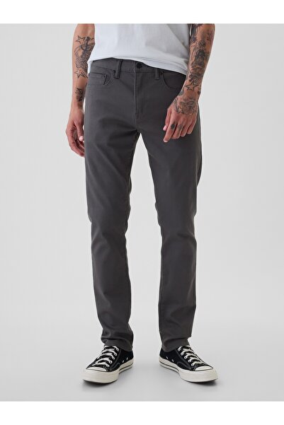 GAP Erkek Gri GapFlex Slim Fit City Max Jean Pantolon