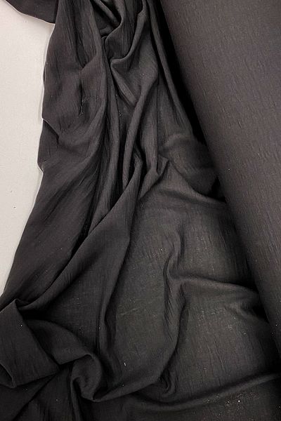 Mu Art Linen Fabric - Organic Fabric - Curtain Fabric - Fine Linen - Clothing Fabric Drape Black 27