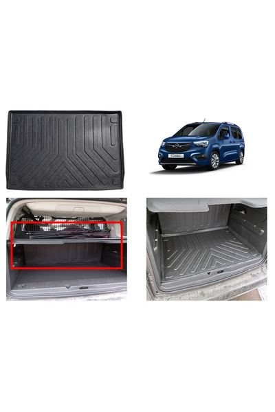 Rizline Opel Combo 2019+ Seperatörlü3D Bagaj Havuzu Siyah