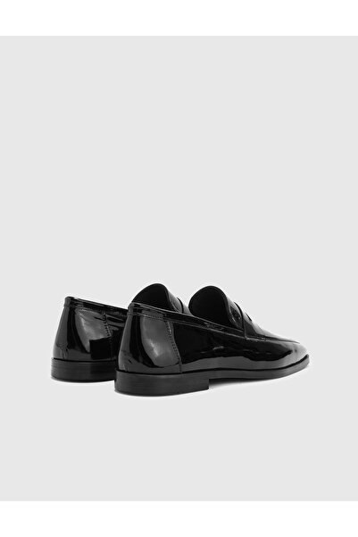 İLVİ Kylıan Hakiki Rugan Deri Erkek Siyah Smokin Ayakkabı