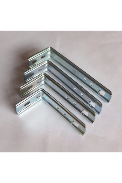 NİVEMESHOME Nivemeshome Zebra-rolă Suport de perete pentru jaluzele L picior 12 cm (4 bucăți)