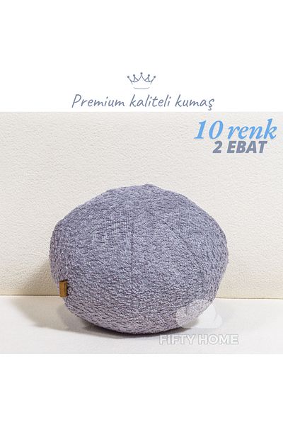 Fifty Pernă rotundă cu bile de calitate premium - Decor moale 10 culori 2 dimensiuni