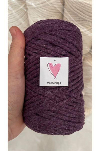 Makromİps MAKROME 250 g Βαμβακερό νήμα μονής στρίψιμο - Twist Hobby και μπρελόκ πολλαπλών χρήσεων πλέξιμο Bohemian