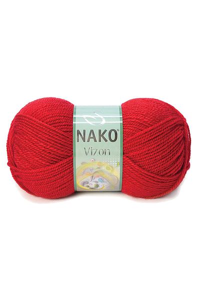 NAKO 5 Pieces Mink Premium Acrylic Hand Knitting Yarn Wool Color No:251 Flag Red