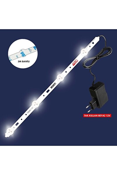 Genel Markalar Dekoratif Led Bantlı Beyaz 37Cm Tak Kullan