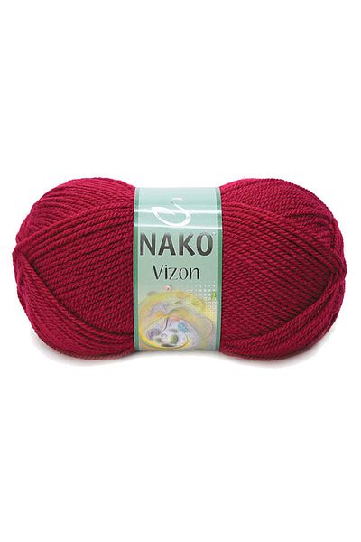 NAKO 5 τεμάχια Mink Premium Ακρυλικό Πλεκτό Μαλλί Χέρι Χρώμα Νο: 3630 Cherry Rot