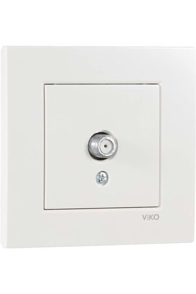 VİKO Viko Karre Uydu Prizi F Konnektörlü Çerçeveli - Beyaz