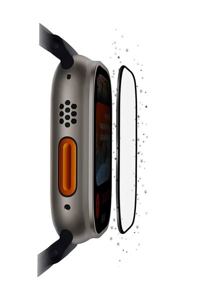 UNIQ Better By Design واقي شاشة زجاجي لساعة Apple Watch Ultra مقاس 49 ملم ™   تقنية حماية عالية لا تترك بصمة الإصبع