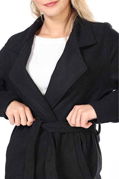 Bluence Women's Belted Winter Long Stamp Coat