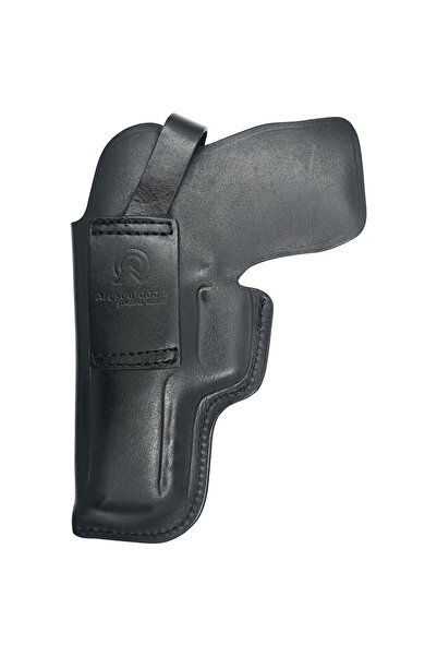 Aresoutdoors Canik TP9 SFX İçin Uyumlu Kemeriçi Deri Silah Kılıfı Siyah Metal Maşalı