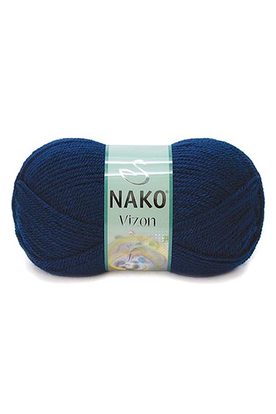 NAKO 5 Pieces Mink Premium Acrylic Hand Knitting Yarn Wool Color No:148 Navy Blue