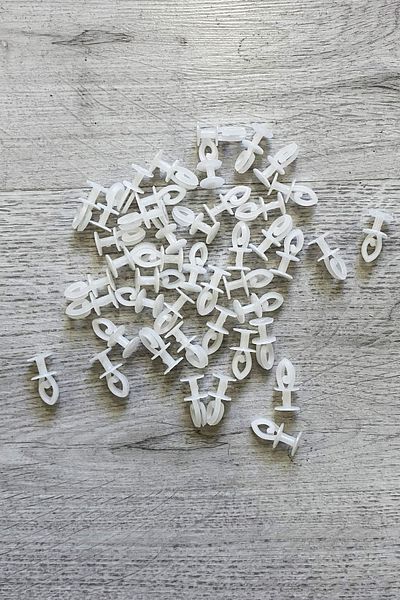 Mu Art Snap-on System 75 Pieces Tulle and Curtain Button Sturdy Cornice Ring