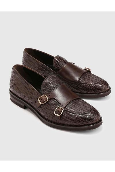 İLVİ Pantofi pentru bărbați din piele antică din tricot autentic Alvaro