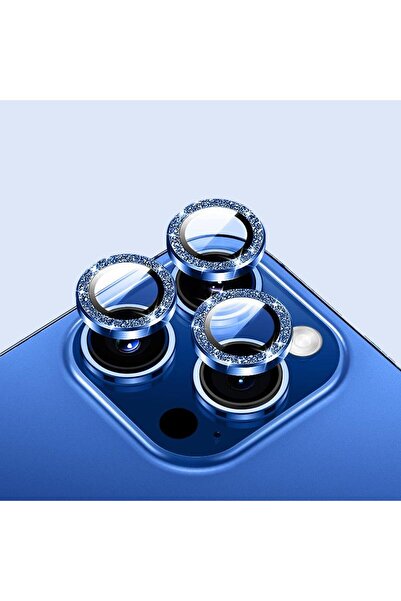 halkhouse iPhone 11 Pro-11 Pro Max Kamera Lens Koruyucu Pırlanta Taşlı Temperli Cam cl06