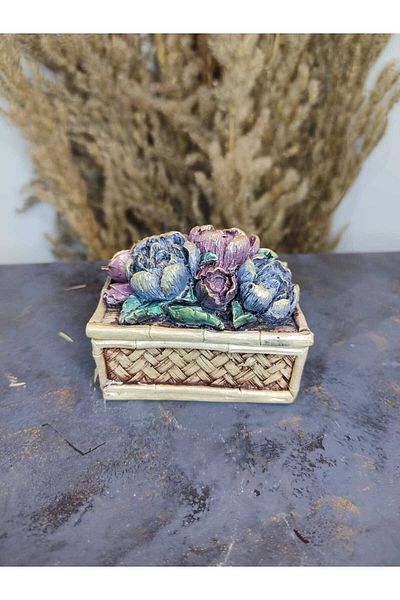 Gardenya Retro Flower Pattern Decorative Jewelry Box - Model 1