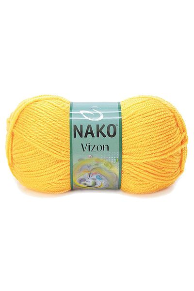 NAKO 5 τεμάχια Mink Premium Ακρυλικό Πλεκτό Μαλλί Χέρι Χρώμα Νο:184 Κίτρινο