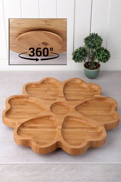 BALSA 7 Compartment Rotating Bamboo Presentation Royaleks-Bls Kds3030