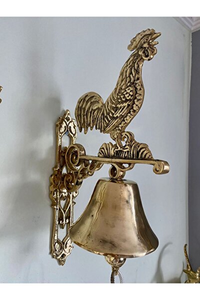 hediye PİRİNÇ DÖKÜM HOROZLU ÇAN KAPI ÇANI DUVAR ÇANI EV BAHÇE DEKORU KOLEKSİYONLUK ÜRÜN