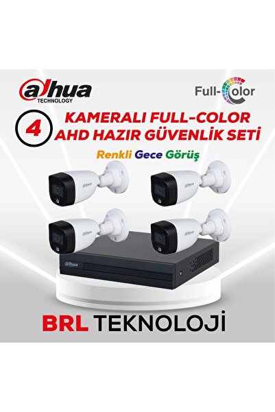 DAHUA 4 Kameralı Renkli Gece Görüşlü Full Hd Güvenlik Kamera Seti