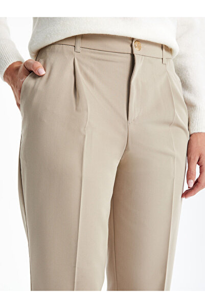LC Waikiki Beige Loose Fit Women's Trousers
