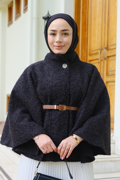 LOCCO Μαύρο παντζόνι - Γυναικείο με λεπτομέρεια με ζώνη