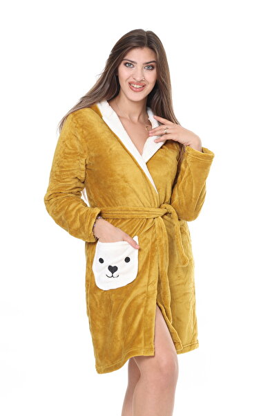 mervemoda Жіночий ультрам'який халат комфортний та обтягуючий