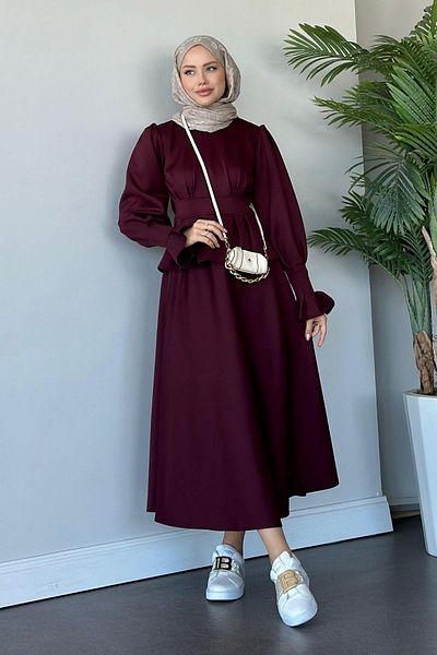 HAZA MODA Plum Isabel Skirt Suit Set