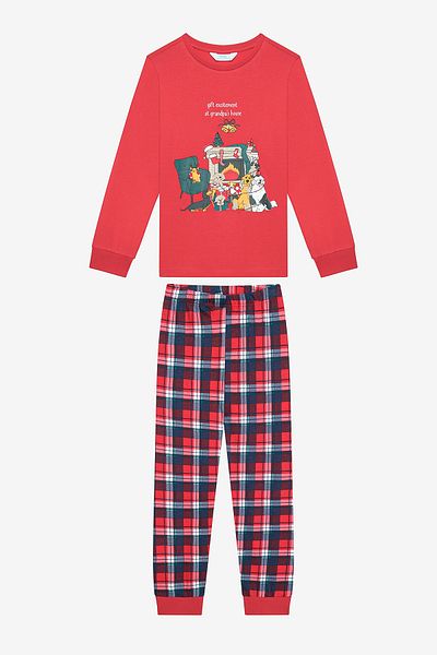 Penti Cotton Boys' New Year Road 2-Piece Multicolor Pajamas Set