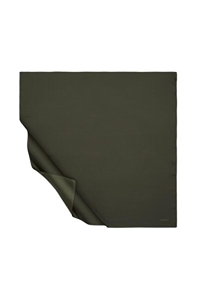 ipekevi İpekevi Solid Color Tivil Silk Scarf 01116-Dark Olive