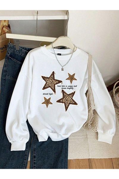 seda SWEATSHIRT UNISEX FEMEI/BĂRBAȚI STEA LEOPARD