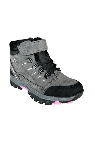 Liger Velcro Zippered Wool Inside Cold Proof Outdoor Daily Παιδικές Μπότες ΚΑΠΝΙΣΜΕΝΟ - ΡΟΖ