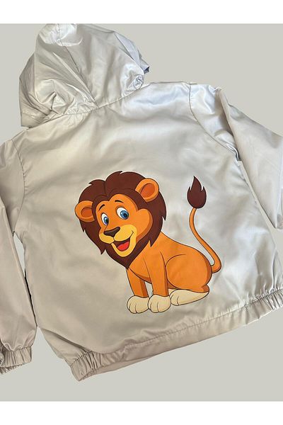 Little Pumpkin Lion Printed Boy Raincoat