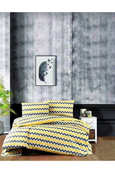 MORRİVAL JEDNOKOLOVO ŽUTO ZIGZAG PLATNO 120 X 200 Čaršav SET SA SLIKAMA, NAVL...