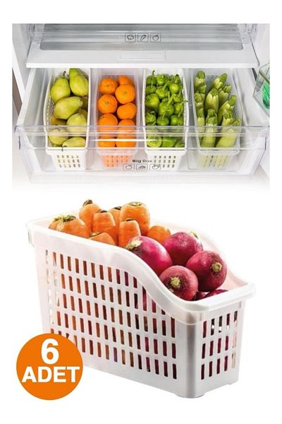 RIPSTAR 6 Pieces - Refrigerator / Cabinet Organizer Organizer Set