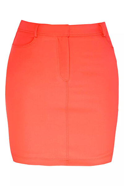 Keikei Mercan Krep Kısa Etek