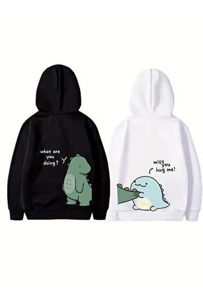 AEMİ Hanorac cu glugă din 2 piese, unisex, pentru cupluri de îndrăgostiți