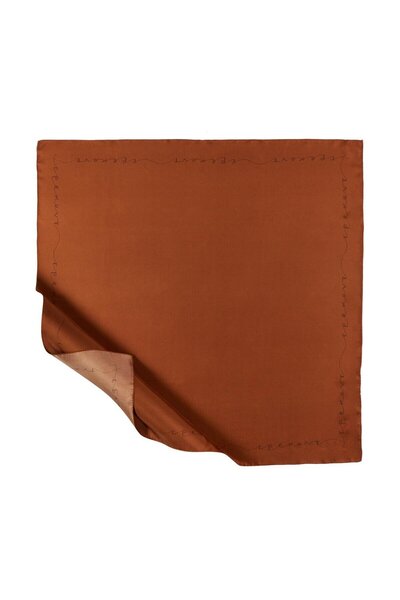 ipekevi وشاح تيفيل الحريري المميز 1114-تان