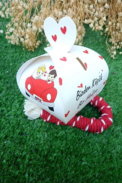 Emtory Home 25 Pieces of Bridal Car Model Heart Candy Box - Chunk Box - Henna Gift - Wedding Gift
