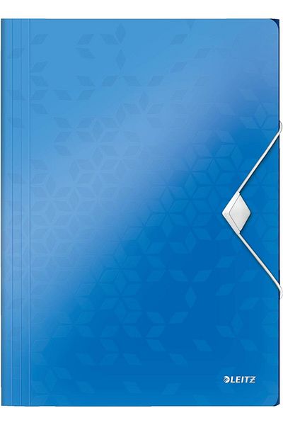 STOREMAX Ysstorex 45990036   Wow A4 Slim Elastic 3 Fold File, Metallic Blue Starcolxlection 655141