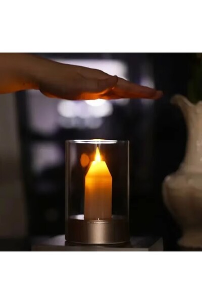 RRULTECH 1 Adet Sarjlı Masa Lambası Mum Işığı Alevsiz Elektrik Led Işık Dans ...