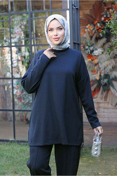 Moda Rosa 25K2289 - Dark Navy Blue - Fisher Collar Double Set
