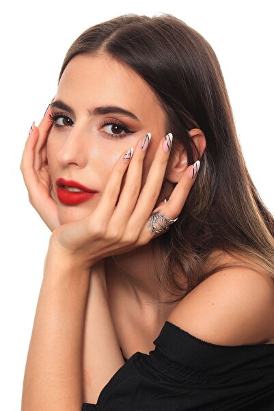 LABALABA Kadın Antik Gümüş Kaplama Yaprak Yüzük