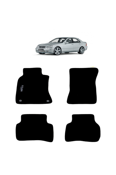 Rizline Mercedes C Kasa W203 2000-2007 Halı Paspas Siyah