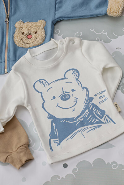 MinyTim 3’lü Erkek Bebek Takım, Ceketli, Winnie the Pooh