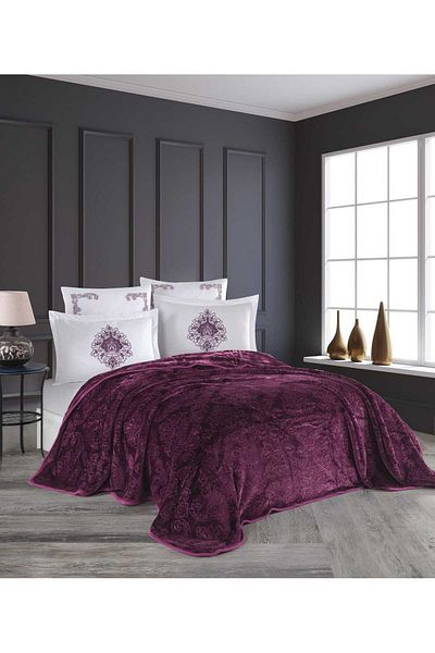 Ecosse Agossa 6 Piece Dowry Blanket Set with Cotton Sheets