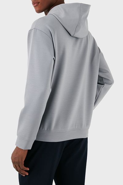 Emporio Armani Men's Hooded Sweatshirt - Wool Logo, Regular Fit, Half Zip Sweat 6D1Mc9 1Jhqz 06K
