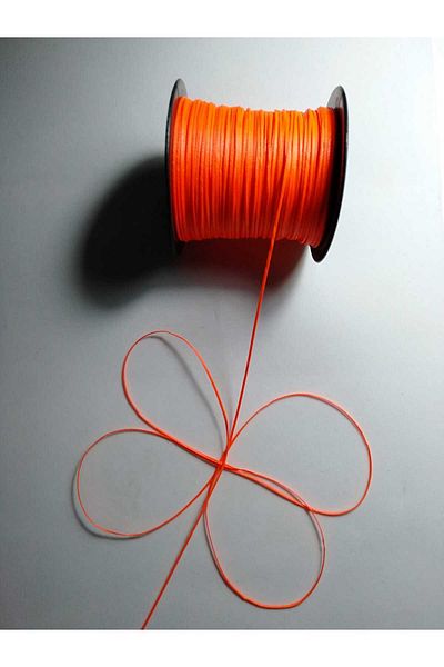 Eskişehir hobi sanat 1,0 mm Neon Orange - 100 μέτρα κερωμένο, δερμάτινο κολιέ με κορδόνι και σχέδιο βραχιόλι