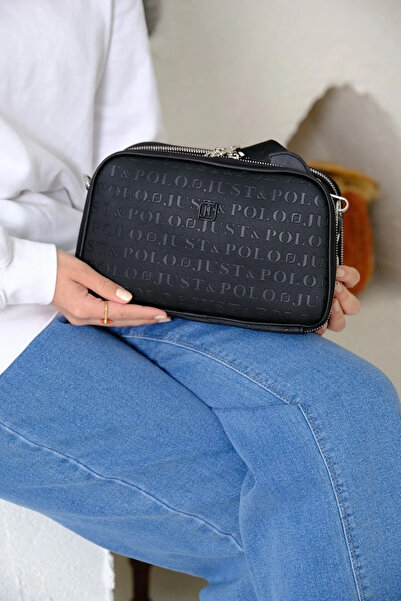 Just Polo حقيبة كتف نسائية بحزام طويل قابل للتعديل مقاس 17x27